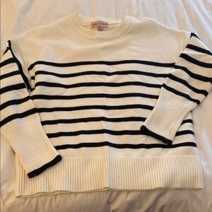 Philosophy Black and White Striped Sweater